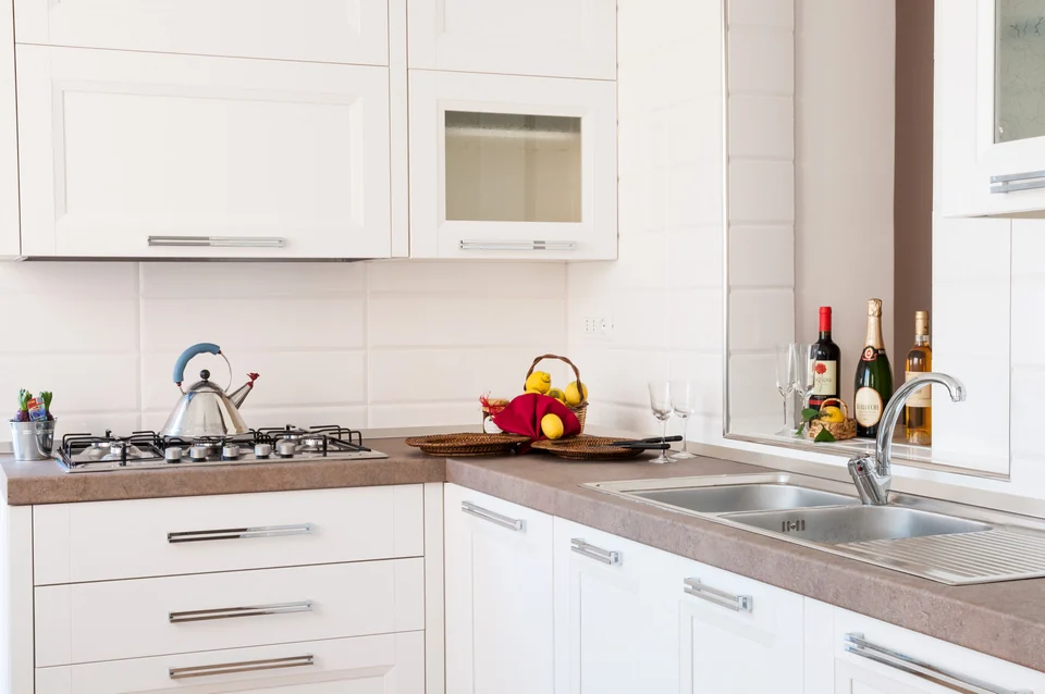 Worktop and sink in the Milky Way kitchen